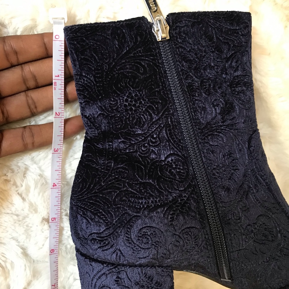 Sold Unisa Purple Crushed Velvet Ankle Boots 8.5 - Picture 13 of 15